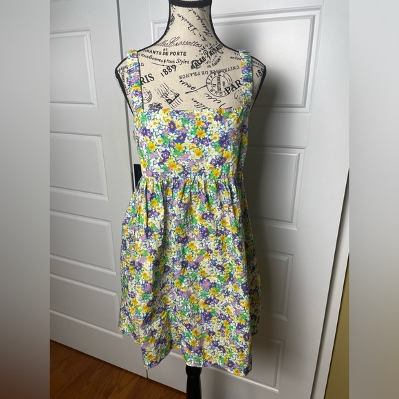 ZARA Poplin Print Floral Dress Multicolored - Picture 3 of 9